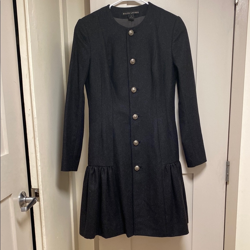Ralph Lauren Gray Long Sleeve Sheath Dress Work